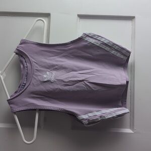 Adidas cropped purple tank